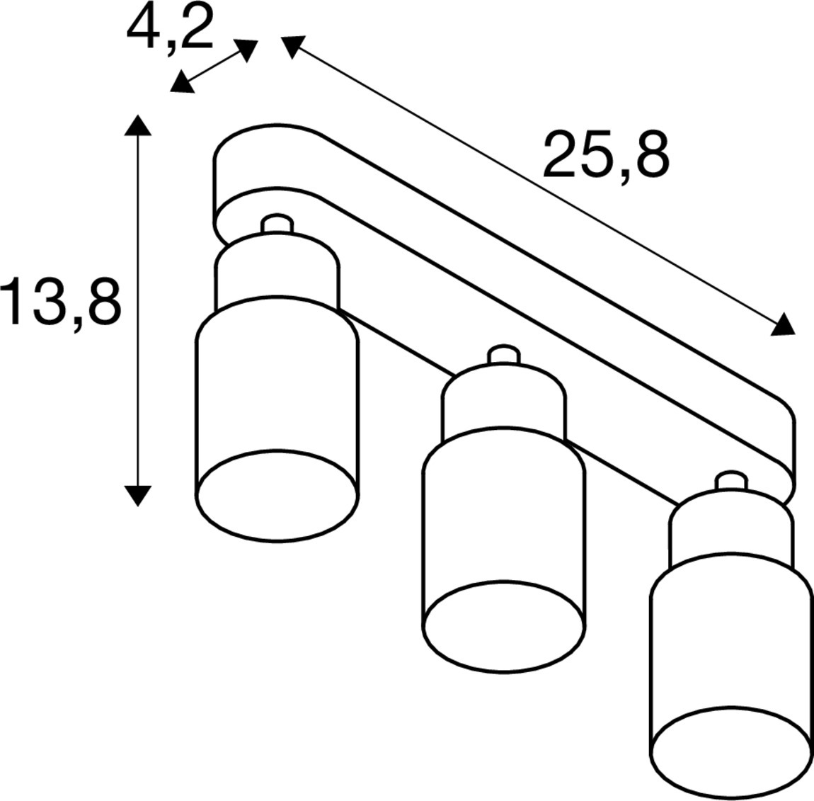 PURI 2.0 Tube vägg- och takmonterad armatur, long, 3 x max. 6 W  - SLV | Bellalite