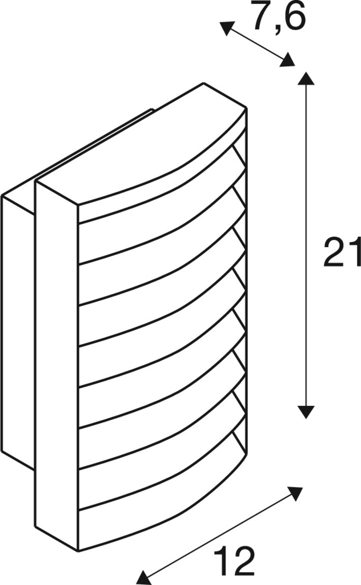 RASTERLYS WL Väggmonterad armatur, rektangulär, 2700/3000 K, 14 - SLV | Bellalite