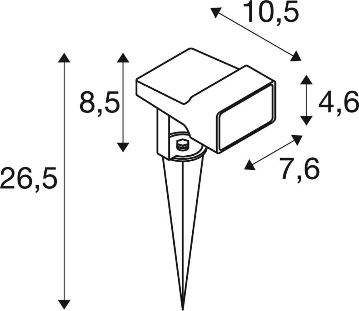 SYNA WIDE Markspettslampa, 2 200 K, 115°, IP65, vinklad, sva - SLV | Bellalite