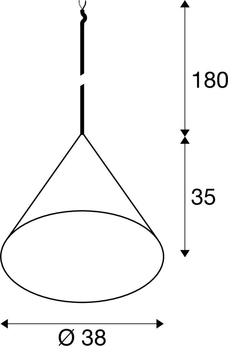 MAGICO 38 Hängande lampa, E27, Pendellängd 180 cm, 1x max. 1 - SLV | Bellalite