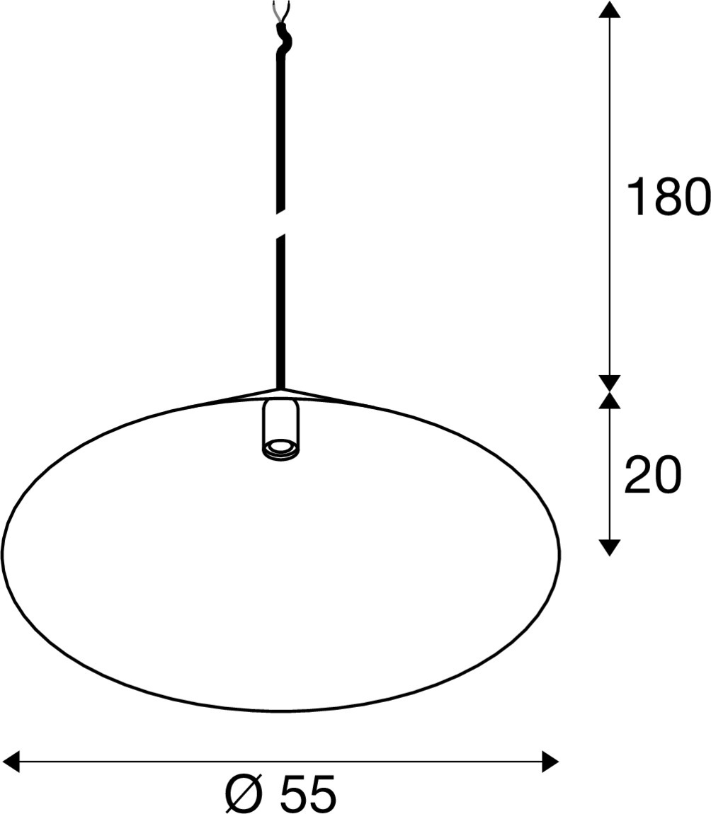 MAGICO 55 Hängande lampa, E27, Pendellängd 180 cm, 1x max. 1 - SLV | Bellalite