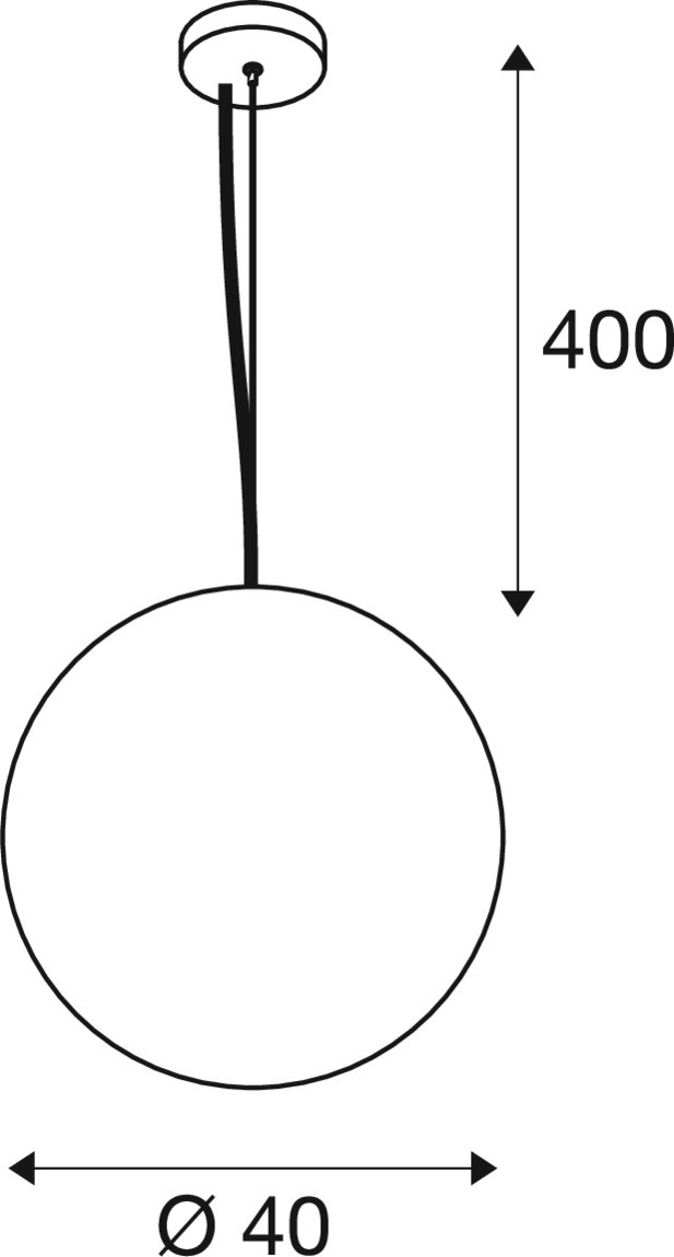 SUN 40 PD E27, pendel, pendellängd 400 cm, rund, svart - SLV | Bellalite