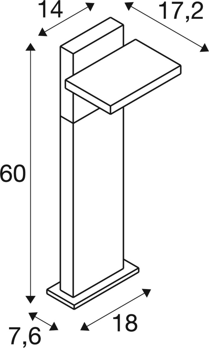 ABRIDOR POLE 60 fristående armatur, HYBRID, 2200/2700 K, IP65 antr - SLV | Bellalite