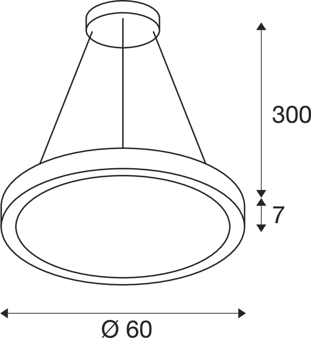 MEDO® RING 60 Hängande lampa, Pendellängd 300 cm, 3000/4000 K, 1 - SLV | Bellalite