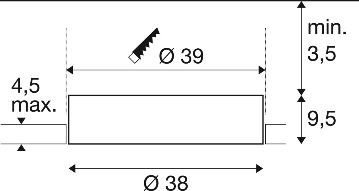 MEDO® 40 infälld taklampa, utan ram, 3000/4000 K, 80°, IP20 - SLV | Bellalite