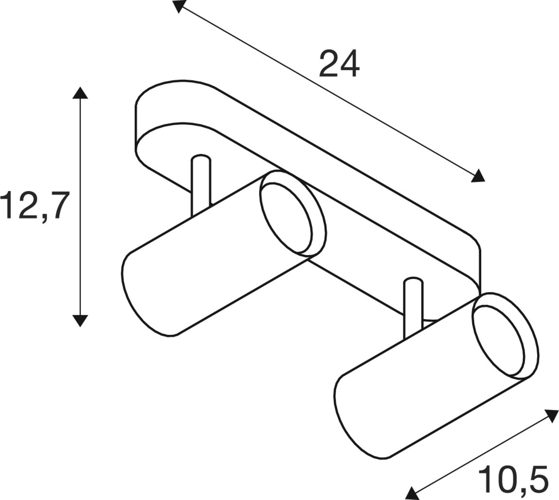 NOBLO® Vägg- och takmonterad, dubbel, rund, 2000-3000 K,  - SLV | Bellalite