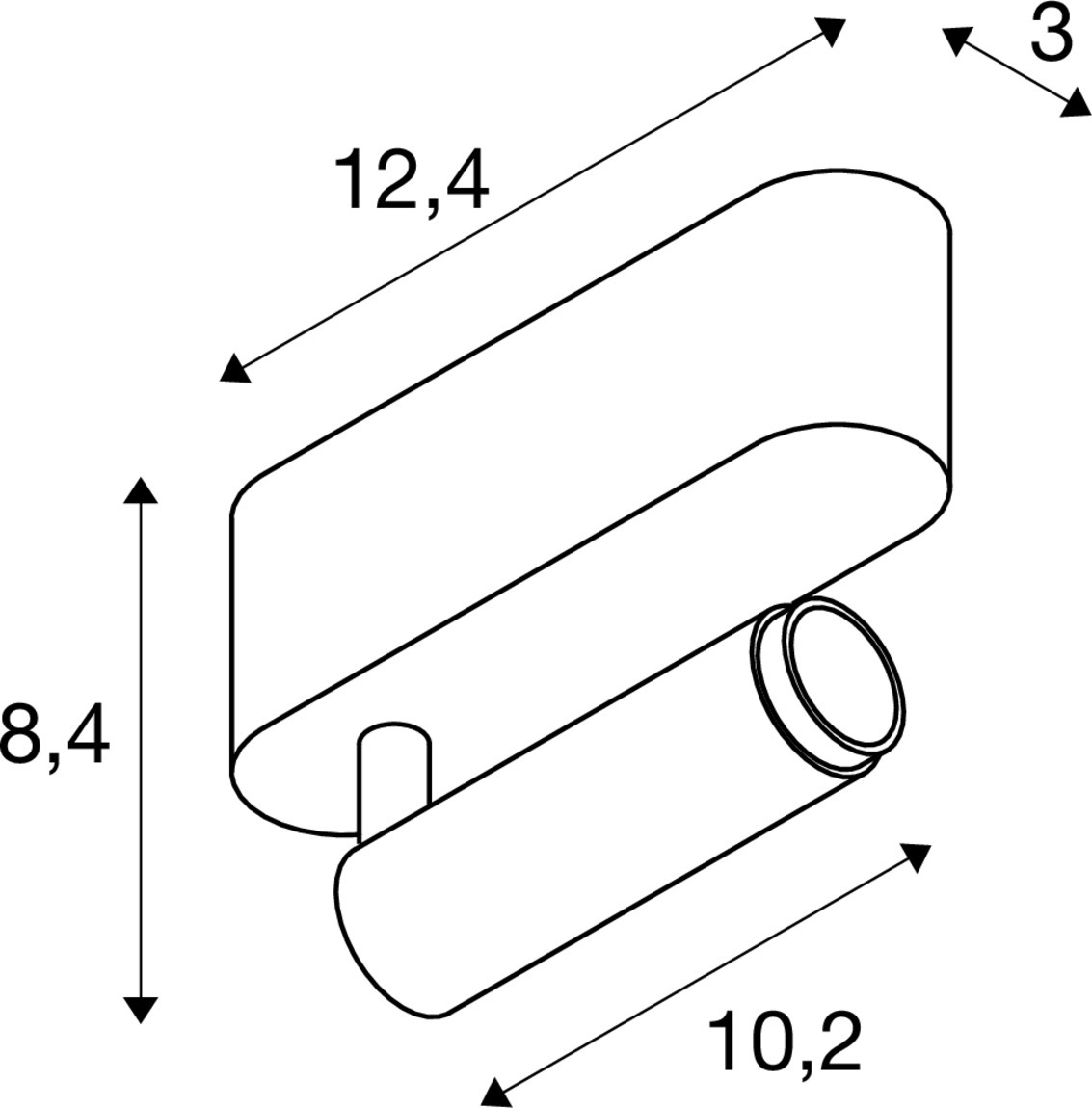 GRIP! S utanpåliggande armatur, enkel, FAS, 2700 K, 11 W,  - SLV | Bellalite