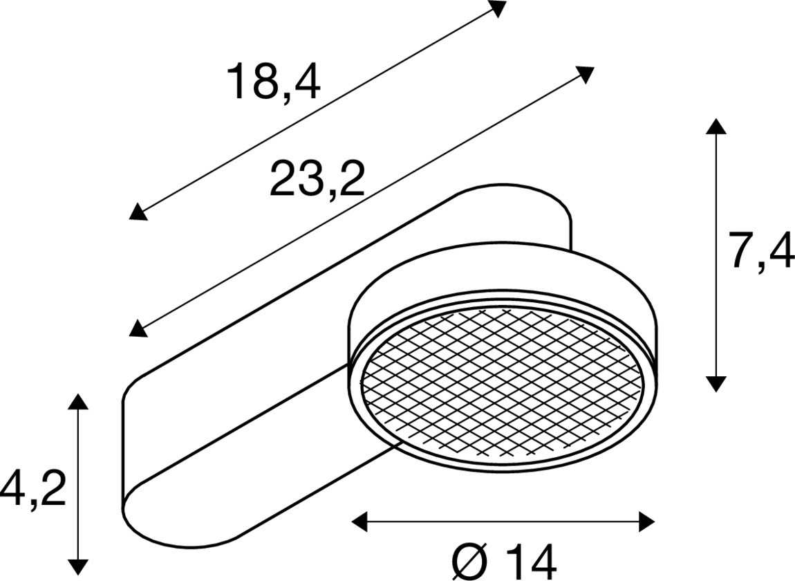 GRIP! FLAT utanpåliggande armatur, PHASE, 2700/3000 K, 15 W,  - SLV | Bellalite