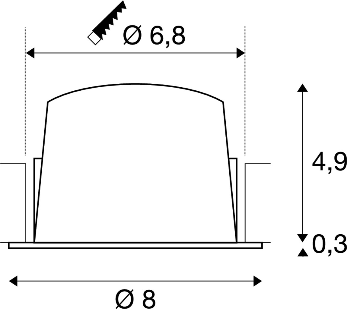 NUMINOS® S infälld taklampa vit / svart 4000 K 40° - SLV | Bellalite