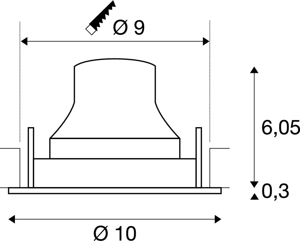 NUMINOS® MOVE S infälld taklampa vit / svart 2700 K 20° - SLV | Bellalite