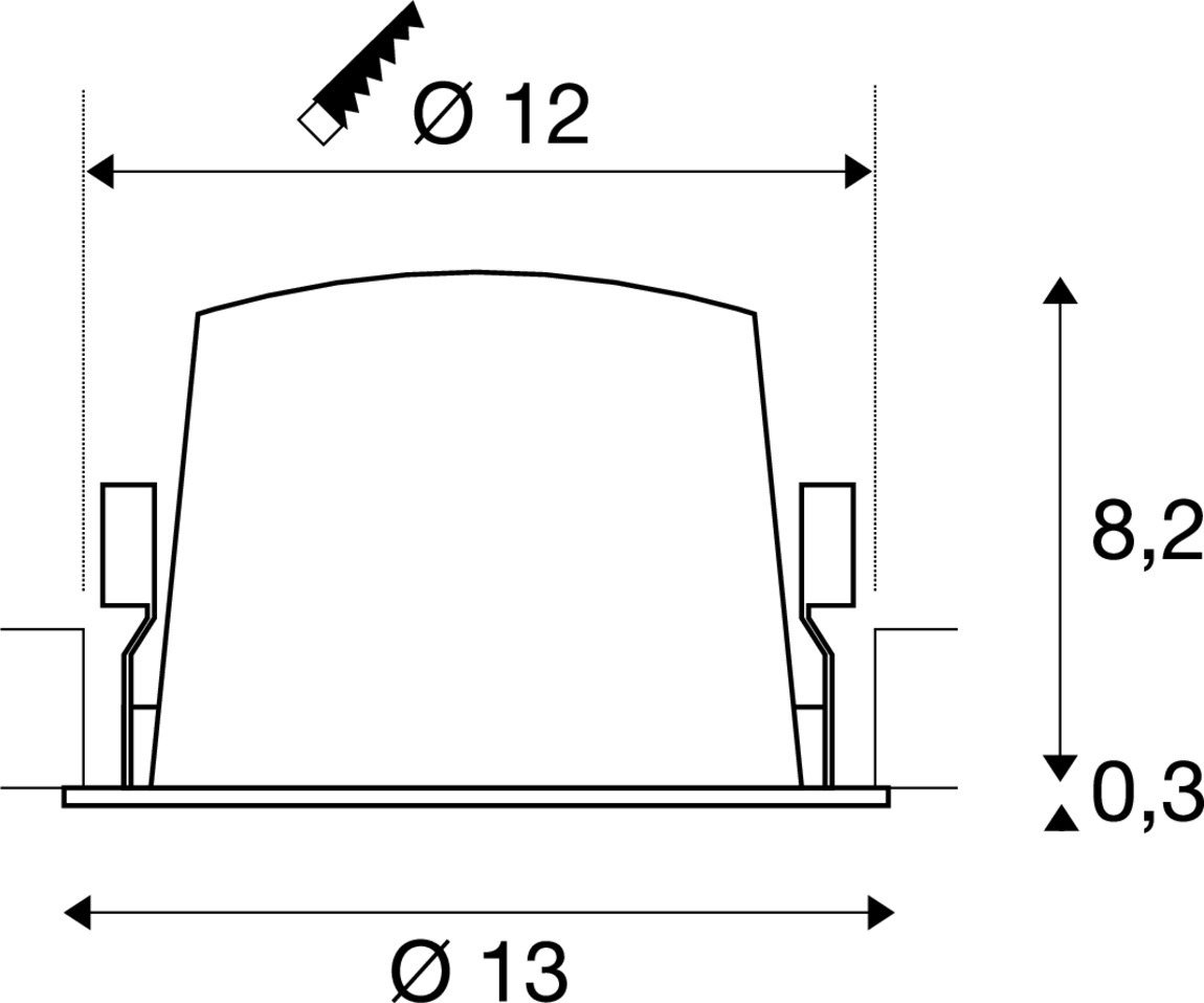 NUMINOS® L infälld taklampa svart / krom 4000 K 40° - SLV | Bellalite