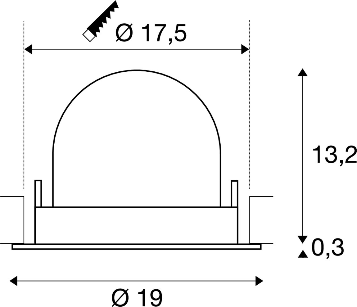 NUMINOS® GIMBLE XL infälld taklampa vit / svart 3000 K 55° - SLV | Bellalite