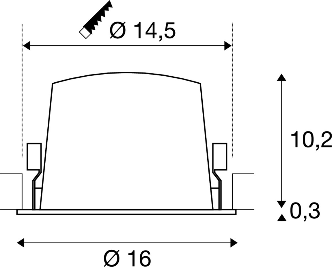 NUMINOS® XL infälld taklampa vit / krom 4000 K 40° - SLV | Bellalite