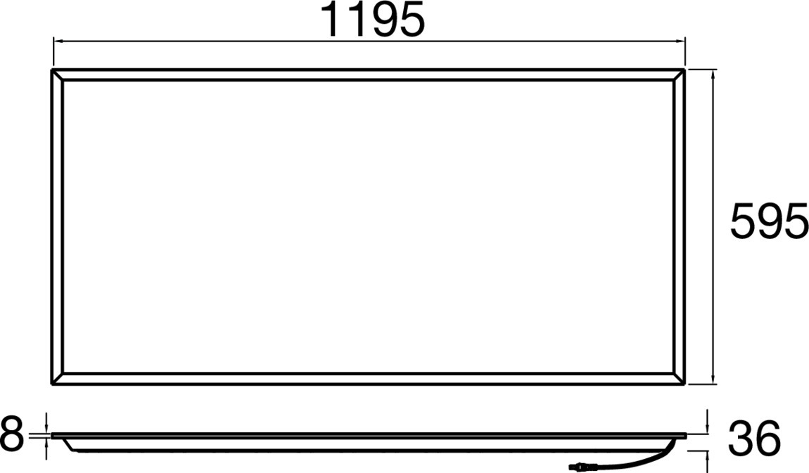 PANEL P 1200/600 60 840 WB UGR19 ML WH - SLV | Bellalite