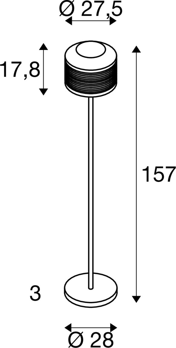 PANTILO ROPE 27 fristående armatur, E27, max. 1 x 15 W, IP20, silv - SLV | Bellalite