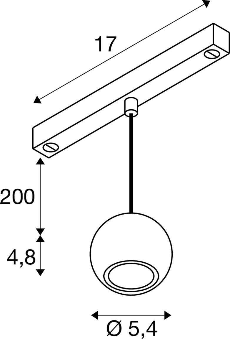 DYSKO 48V takarmatur, DALI, Hänge Längd 200 cm, 2700K, 3 - SLV | Bellalite