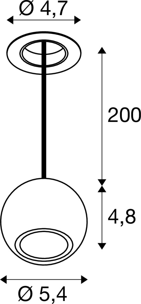 DYSKO takarmatur, PHASE, Hänge Längd 200 cm, 2700K, 36°, - SLV | Bellalite