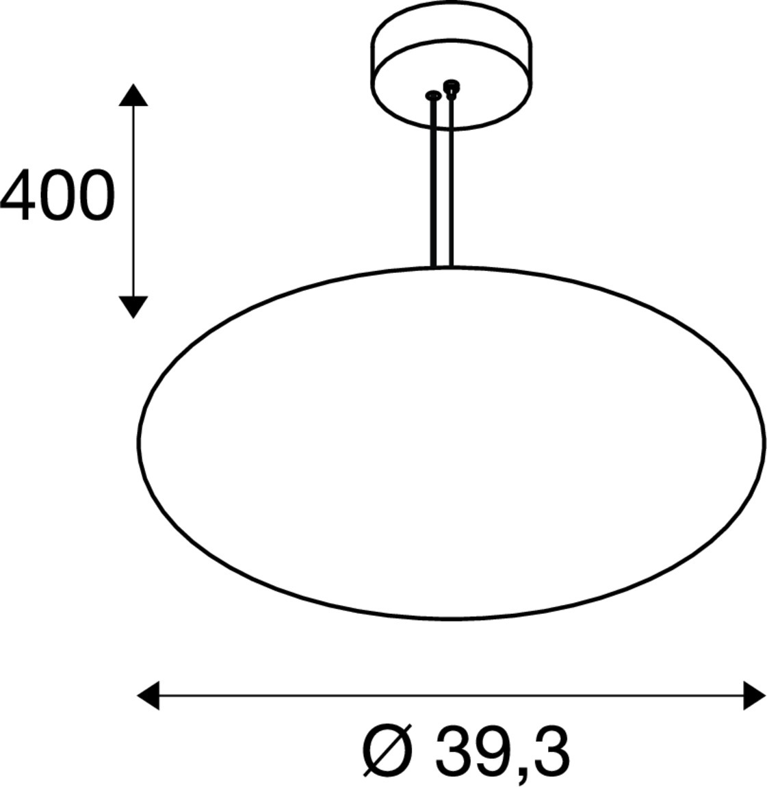 OLYPSO 40 takarmatur, E27, Hänge Längd 400 cm, 1 x max. 40 W - SLV | Bellalite