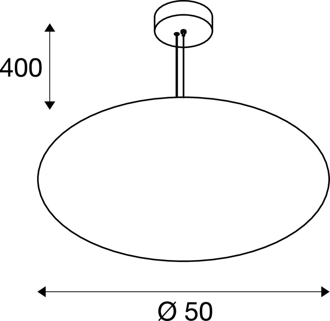 OLYPSO 50 takarmatur, E27, Hänge Längd 400 cm, 1 x max. 40 W - SLV | Bellalite