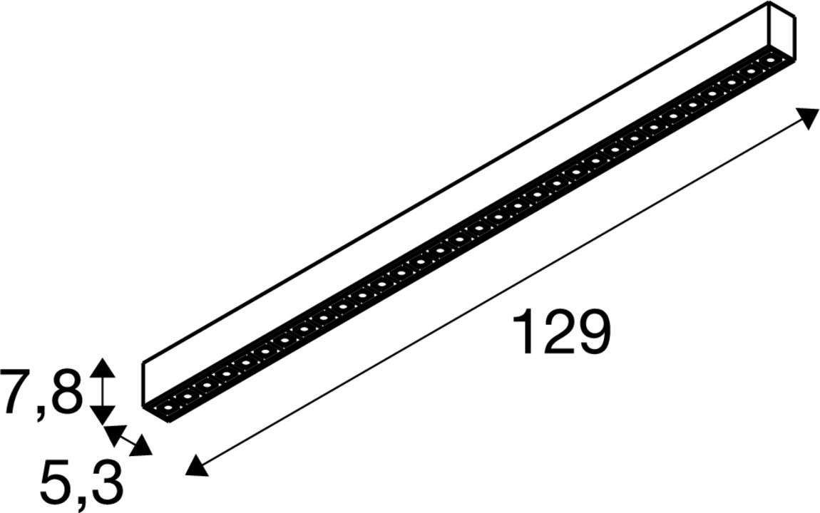GLENOS® PRO Utanpåliggande armatur, 1, 2m, DALI, UGR19, 3000K, - SLV | Bellalite
