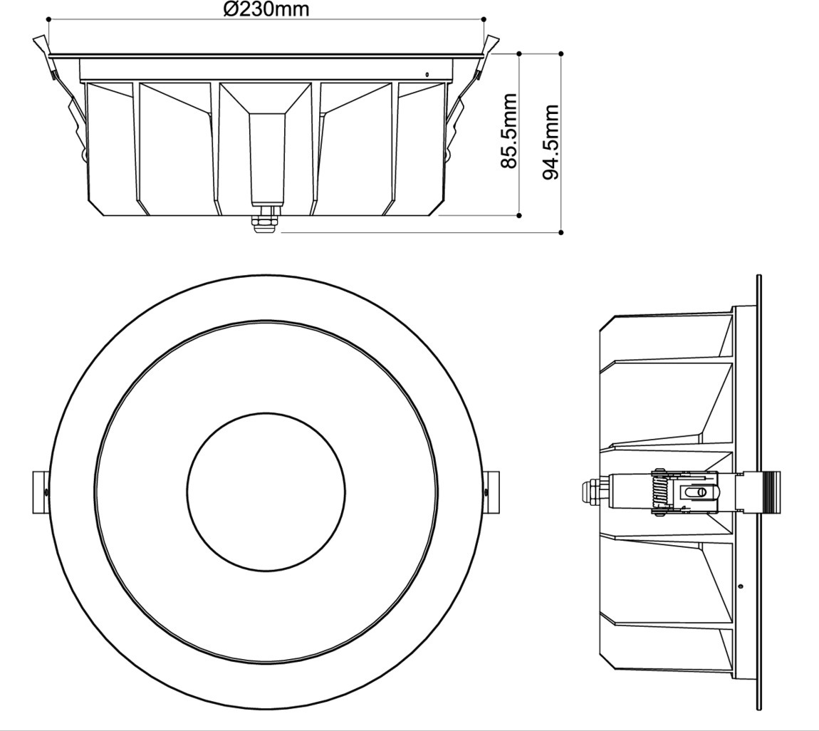 DOWNLIGHT P 230 40 HG 840 60 ML DALI WH IP54 - SLV | Bellalite