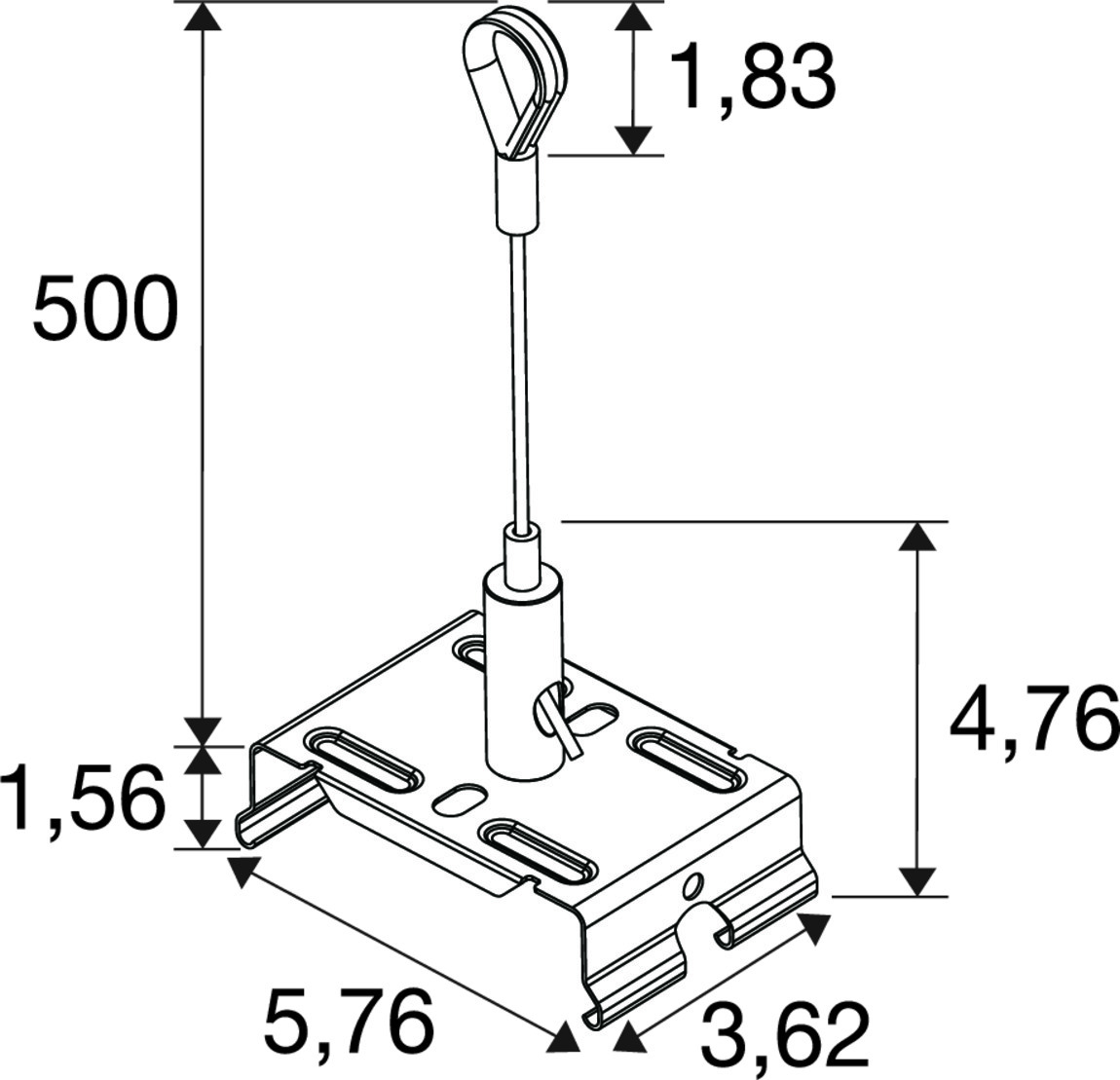 EASYLIGHT SCKL 3000 STEEL CABLE SUSPENSION KITS 3000MM WITH  - SLV | Bellalite