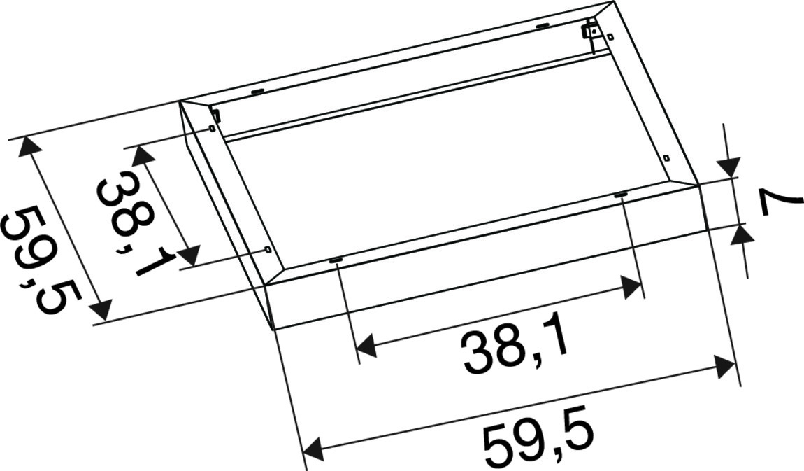 SURFACE MOUNTING FRAME 600 BK - SLV | Bellalite