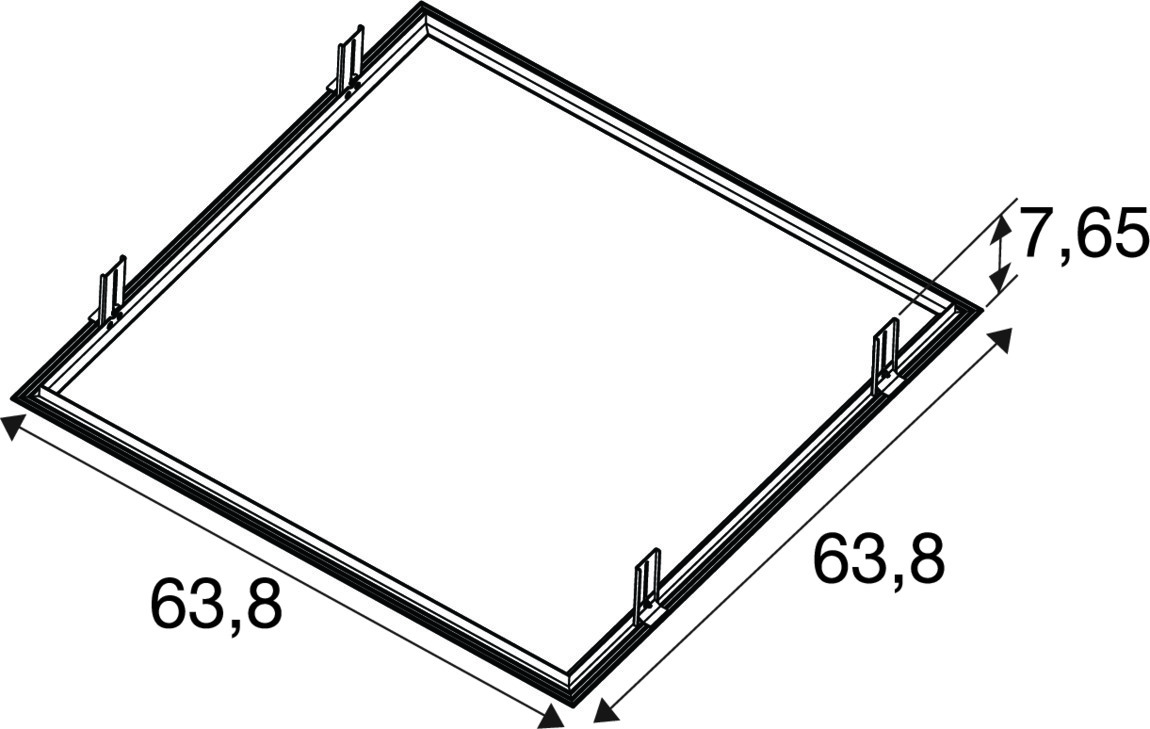 RECESSED MOUNTING FRAME 600 WH - SLV | Bellalite