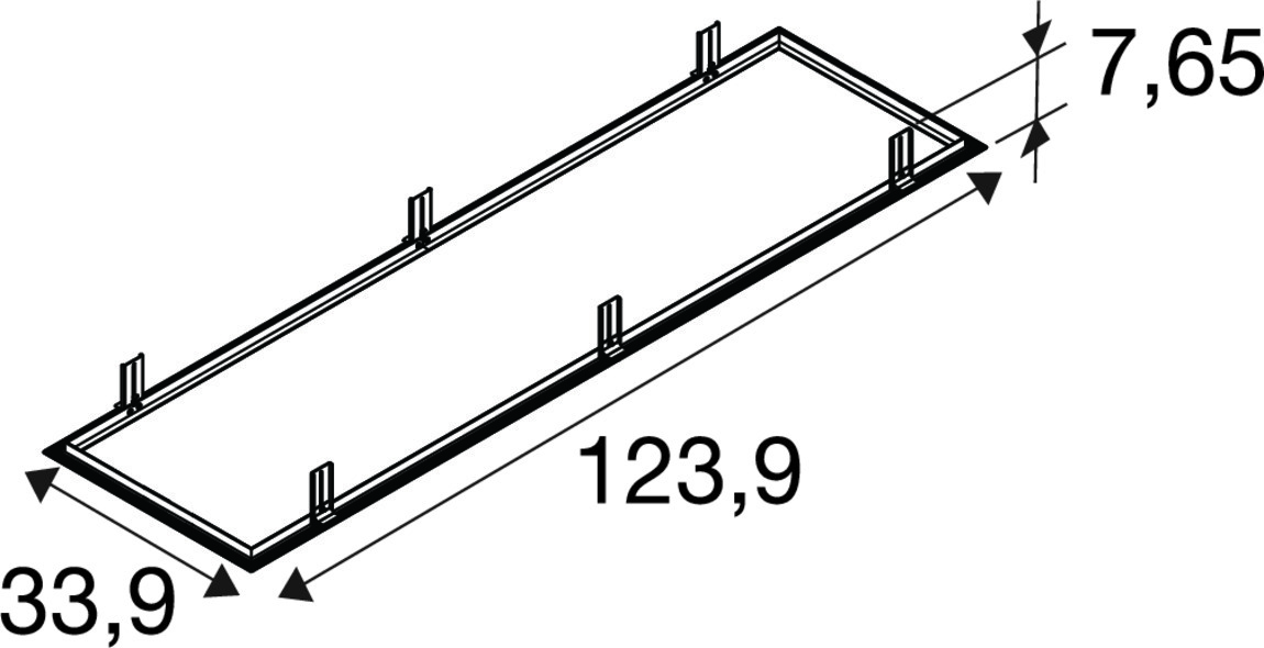 RECESSED MOUNTING FRAME 1200/300 WH - SLV | Bellalite