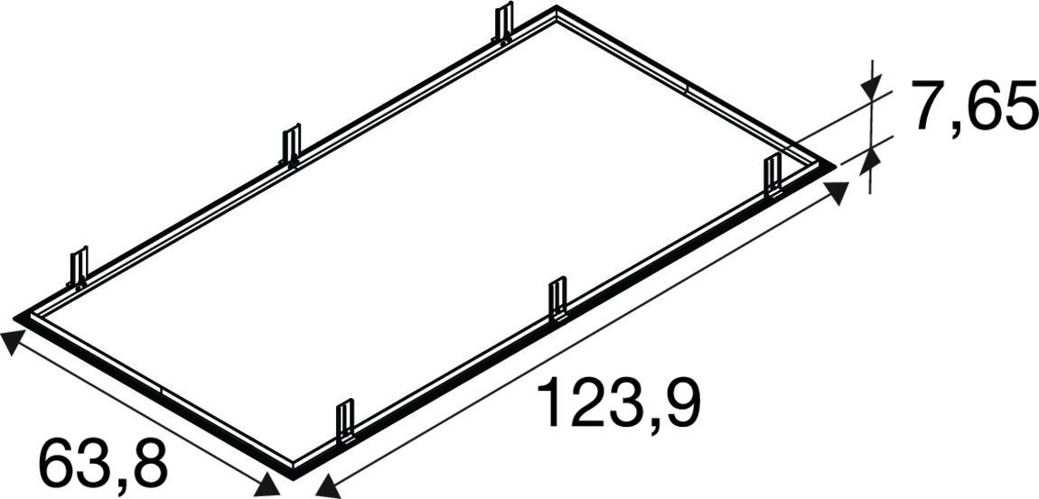 RECESSED MOUNTING FRAME 1200/600 WH - SLV | Bellalite