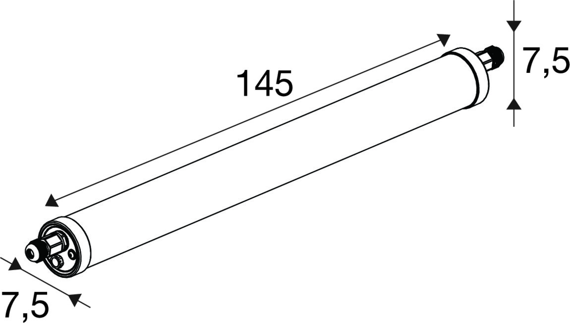 TUBULAR P 1500 930 840 WH DALI2 CLR PMMA - SLV | Bellalite