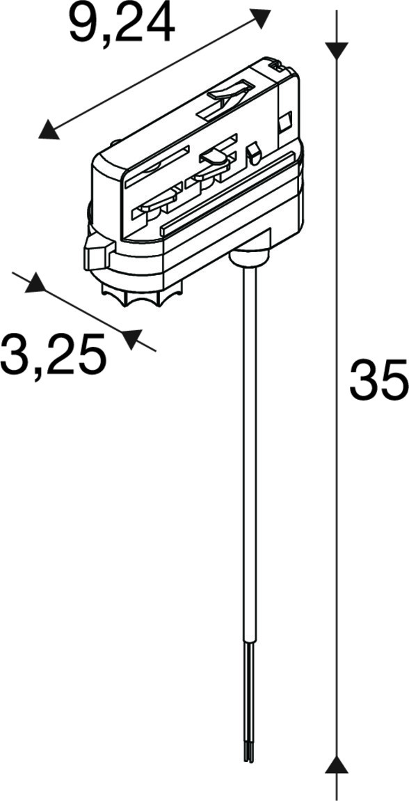 BATTEN INDUSTRY C+P TRACK ADAPTER WH - SLV | Bellalite