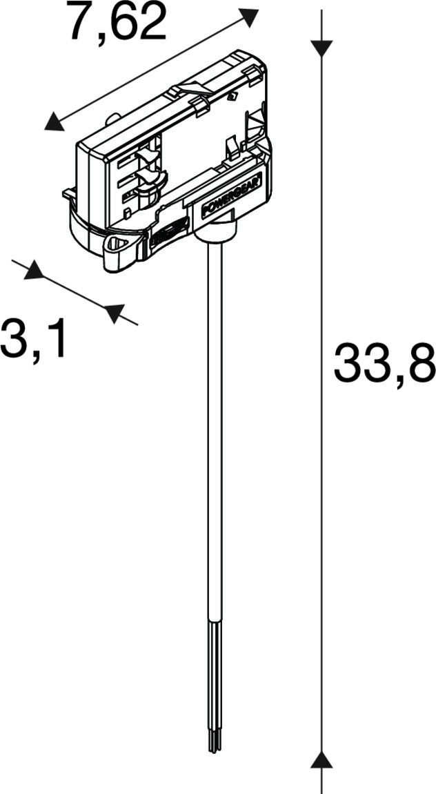 BATTEN INDUSTRY C+P TRACK ADAPTER DALI WH - SLV | Bellalite