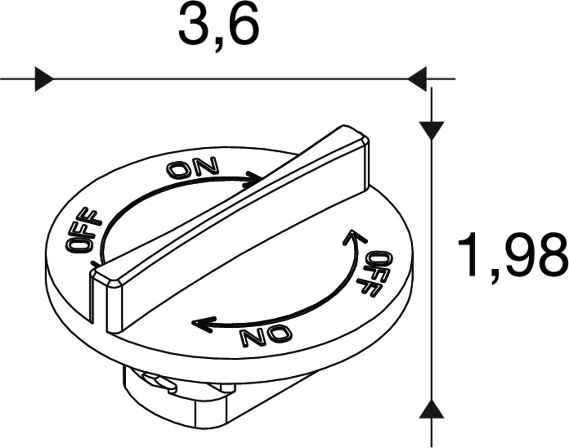 BATTEN INDUSTRY C+P TRACK KNOB SWITCH - SLV | Bellalite