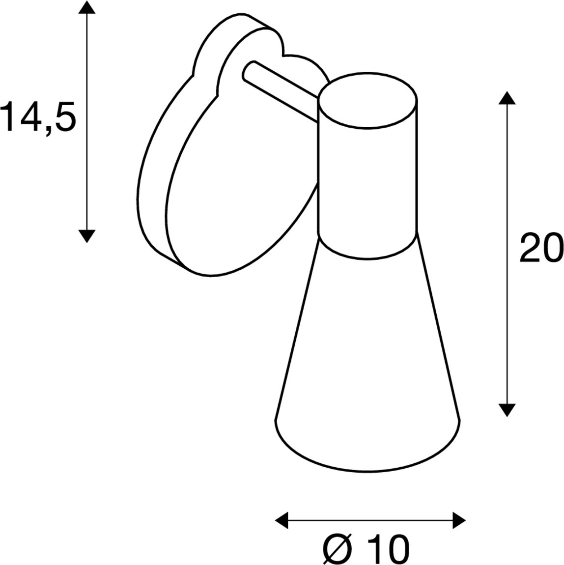 PHELIA vägglampa, QPAR51, svart, max. 35 W, inkl. strömbr - SLV | Bellalite