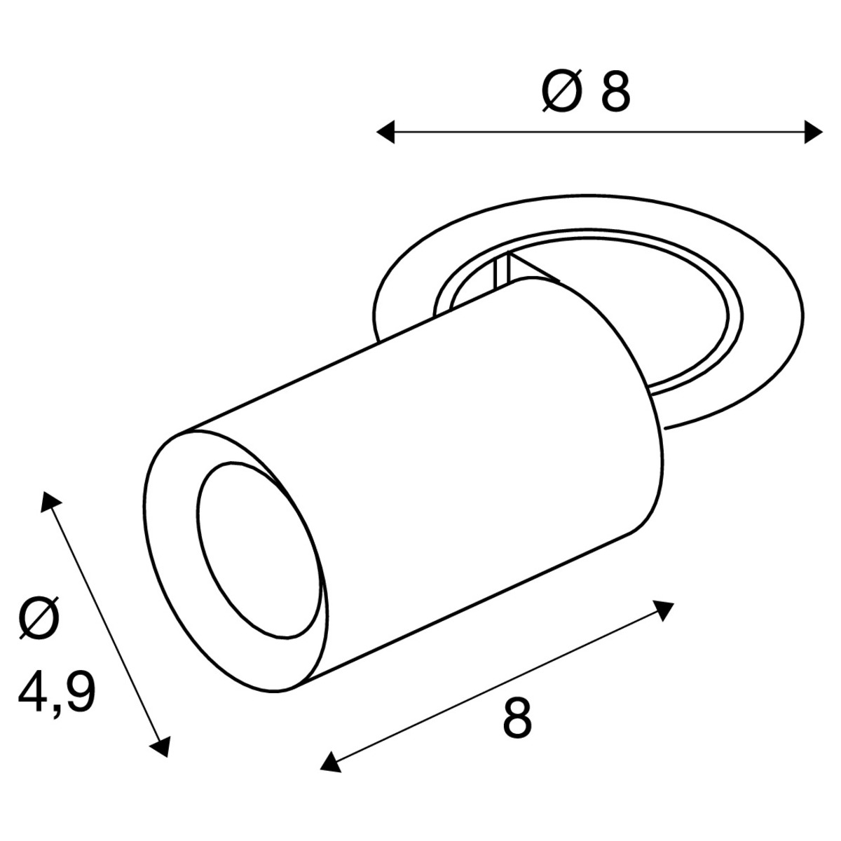 NUMINOS® PROJECTOR XS stropní zápustné svítidlo