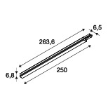 EASYLIGHT 2500 150 835/840/850 OVAL WH ML DALI2 EM 3H Trunking System 2500MM