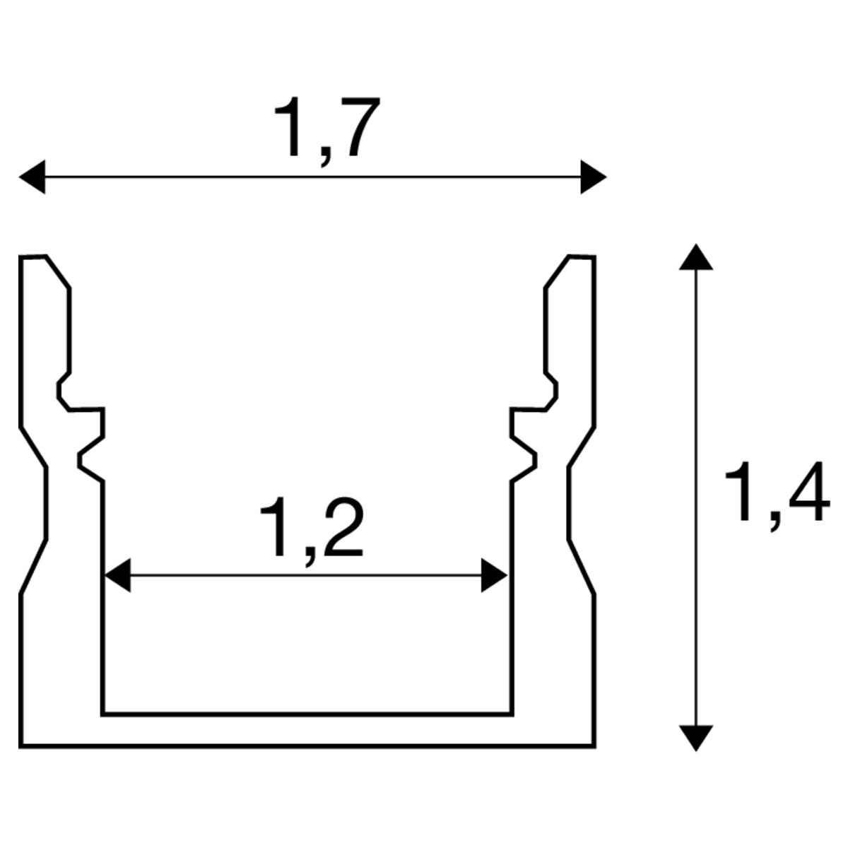 LED STRIP PROFILE SURFACE-MOUNTED