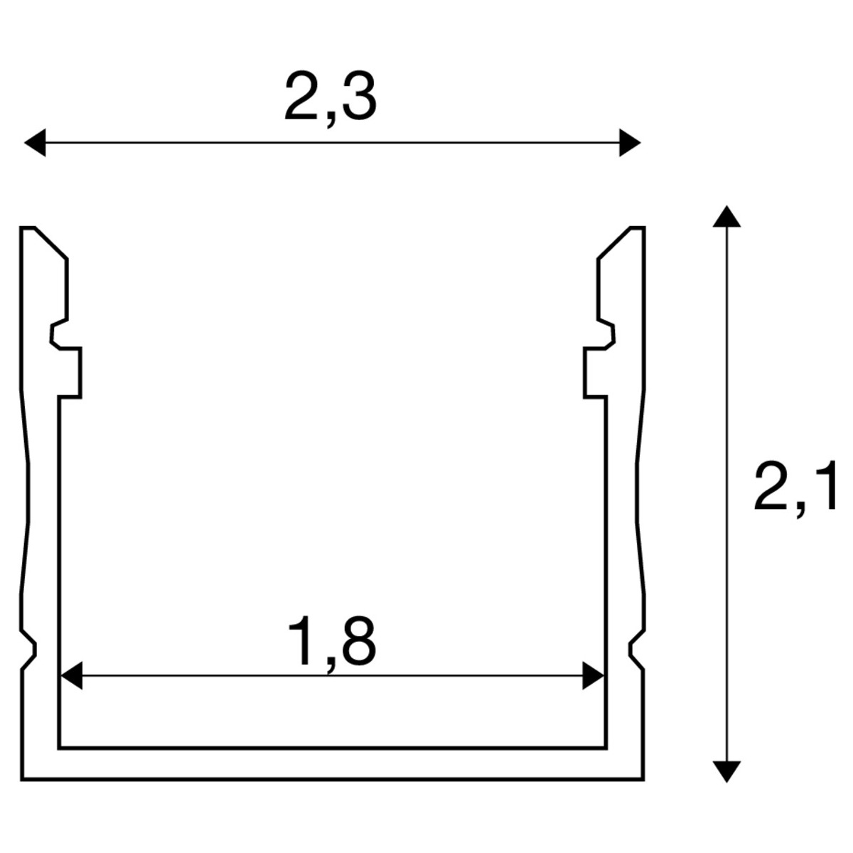 LED STRIP PROFILE SURFACE-MOUNT