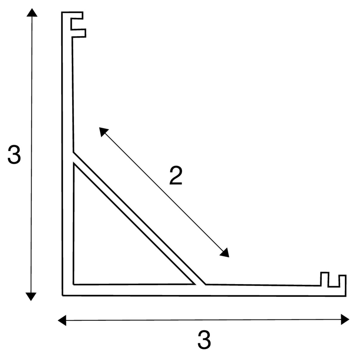 LEDSTRIP PROFIL ECKIG