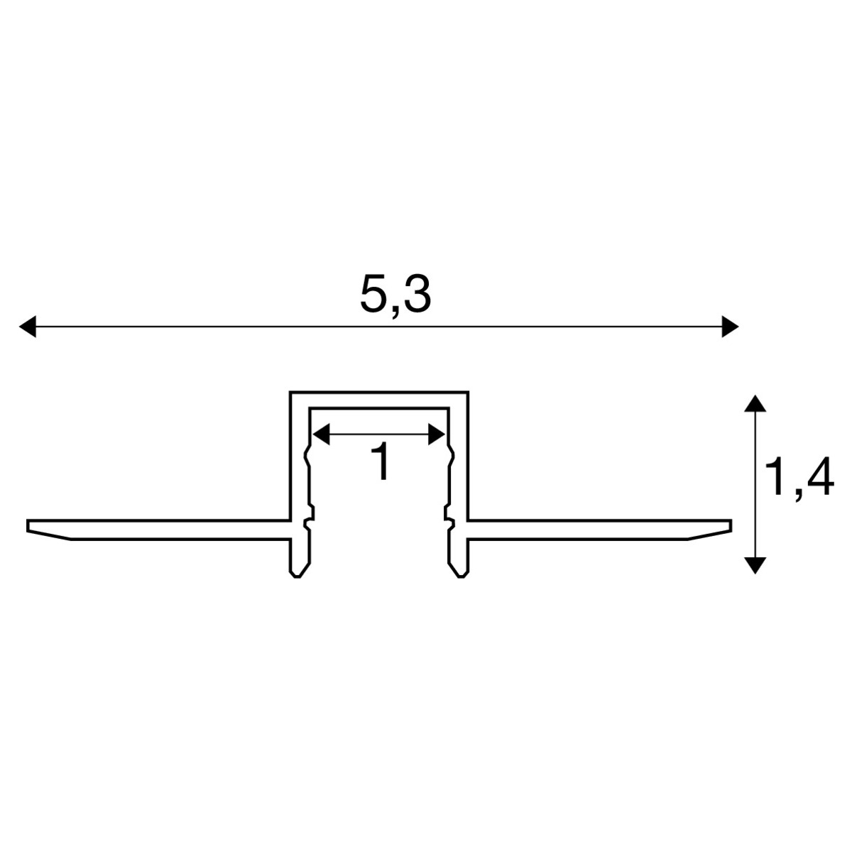 LED STRIP PROFILE RECESSED