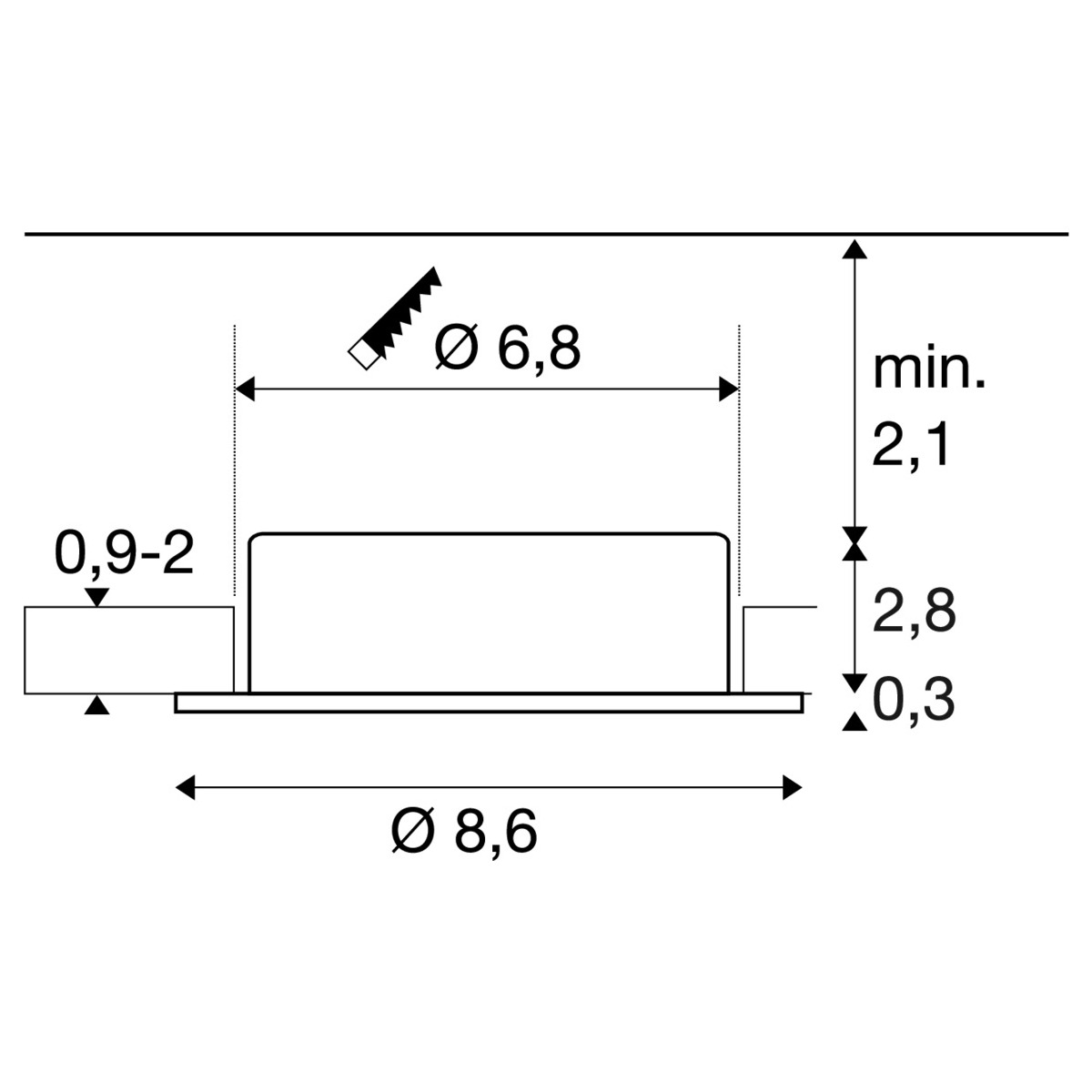 UNIVERSAL DOWNLIGHT SLIM