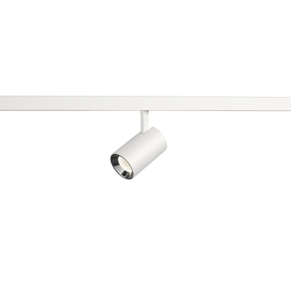 NUMINOS® XS, 48V Spot, rund, 4000 K, 8.7 W, DALI 2, 55°, matt weiß / glänzend chrom