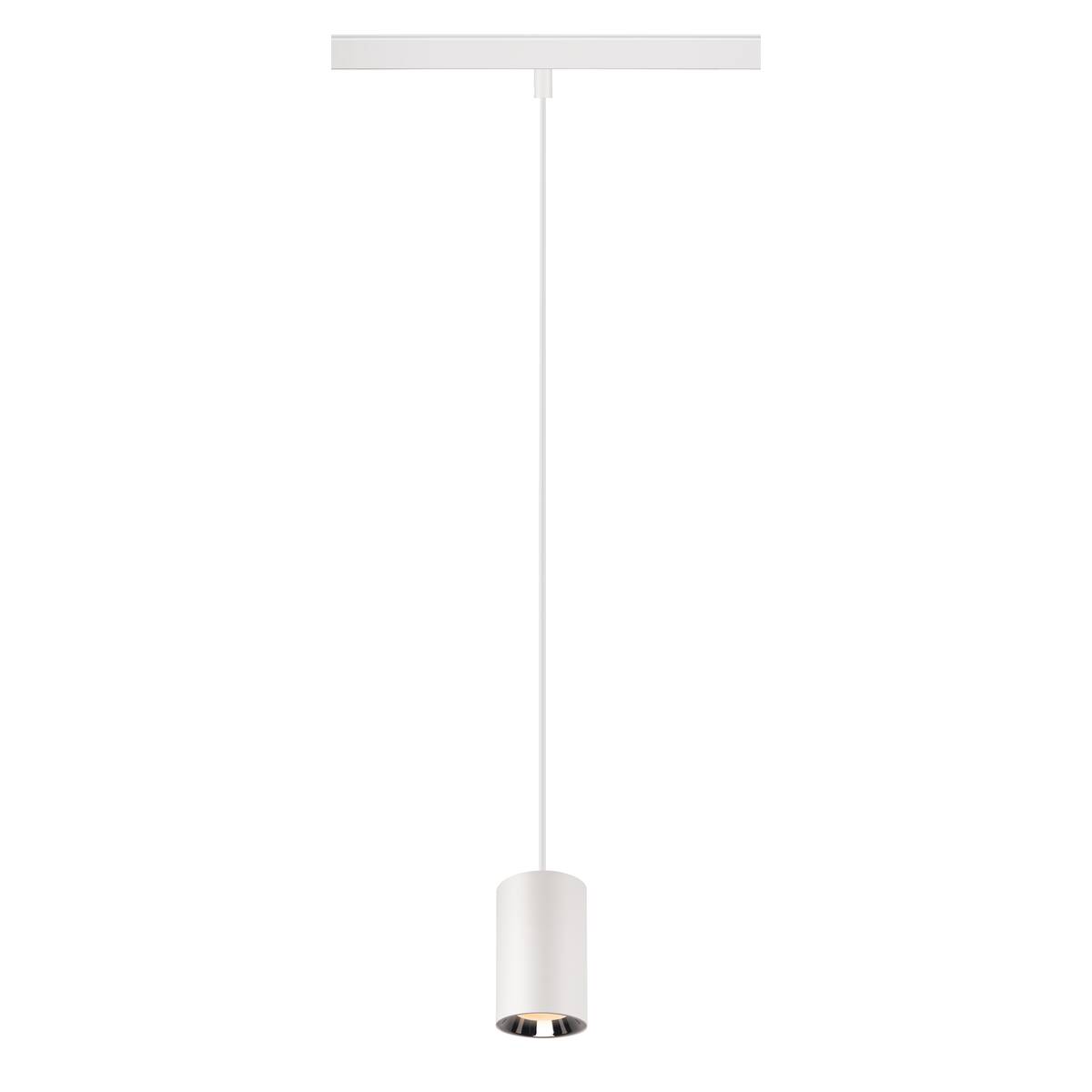 NUMINOS® XS 48 V TRACK, DALI, závěsné svítidlo, bílé/chrom, 8,7 W, 670 lm, 2700 K, CRI 90, 55°