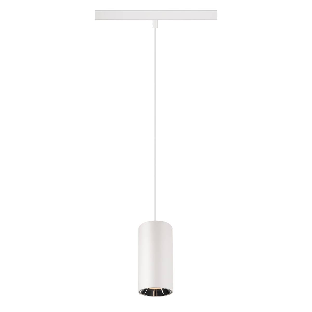 NUMINOS® S 48 V TRACK, DALI, závěsné svítidlo, bílé/chrom, 16 W, 960 lm, 2700 K, CRI 90, 20°