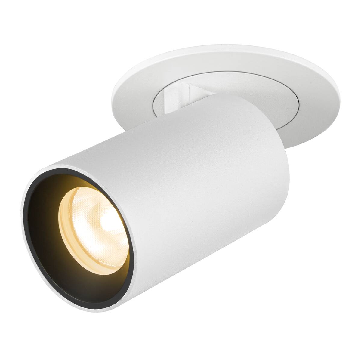 NUMINOS® PROJECTOR XS, stropní zápustné svítidlo, 3000 K, 20°, válcové, bílé/černé