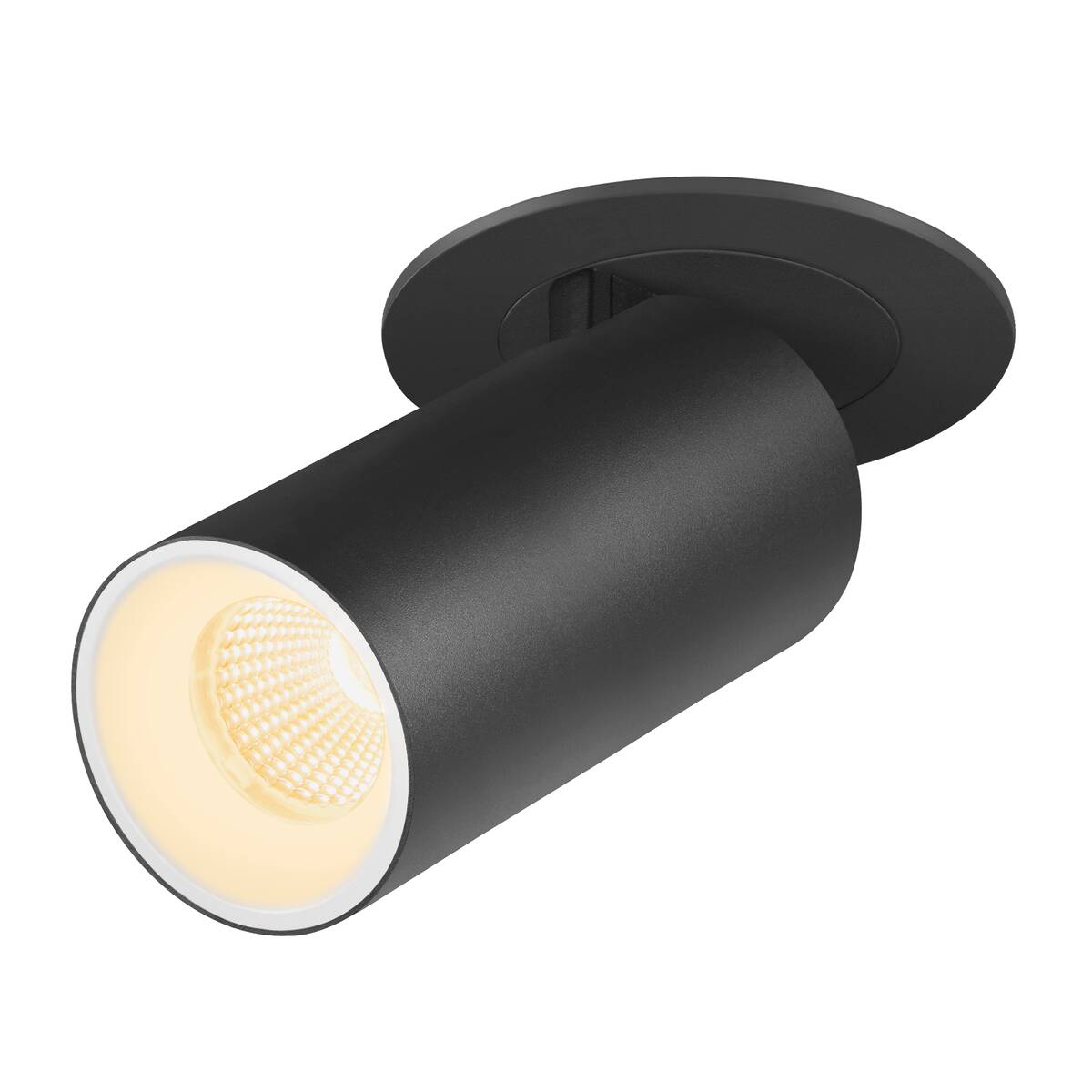 NUMINOS® PROJECTOR S, stropní zápustné svítidlo, 3000 K, 20°, válcové, černé/bílé