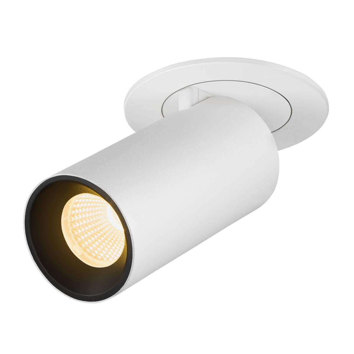 NUMINOS® PROJECTOR S, stropní zápustné svítidlo, 3000 K, 40°, válcové, bílé/černé