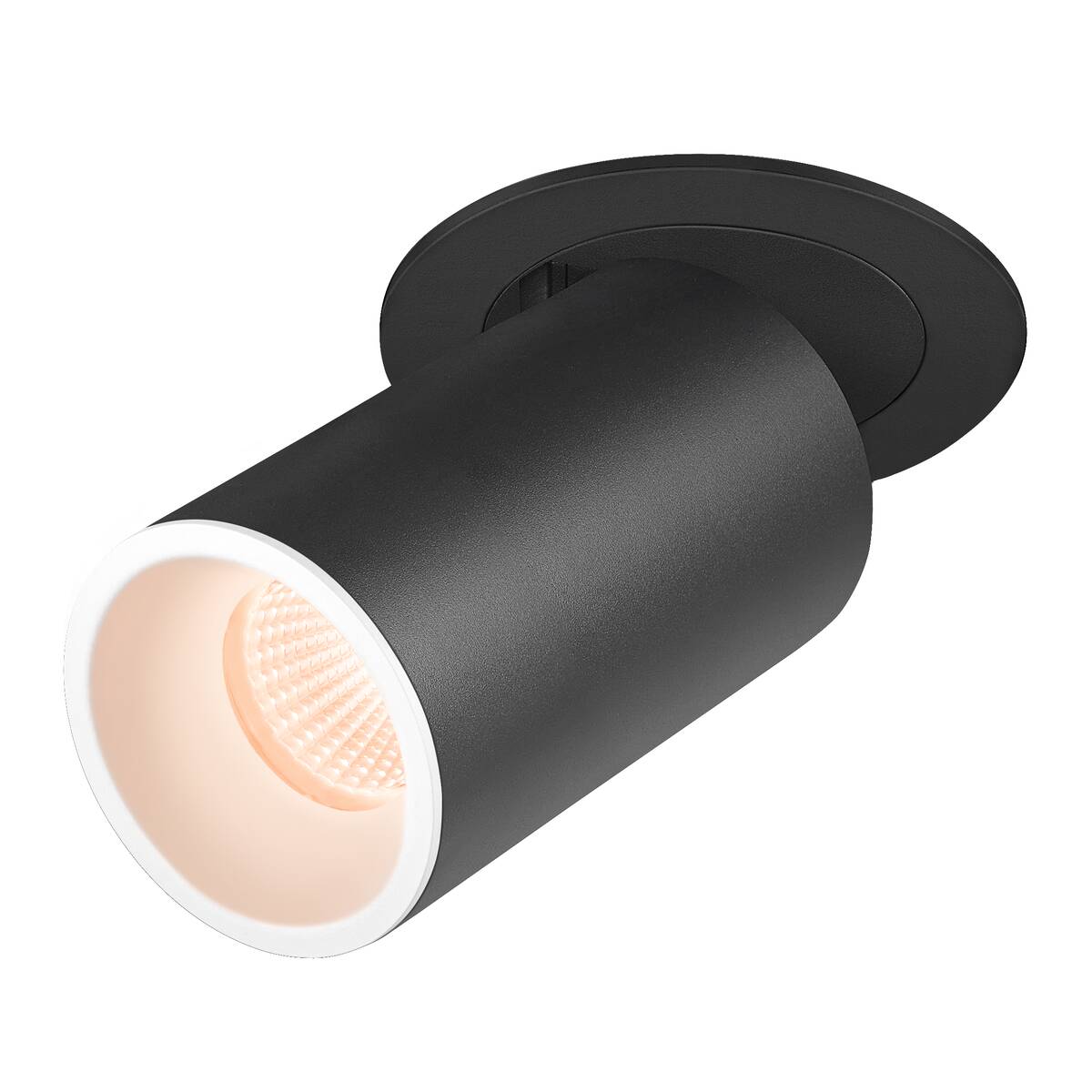 NUMINOS® PROJECTOR M, stropní zápustné svítidlo, 2700 K, 55°, válcové, černé/bílé