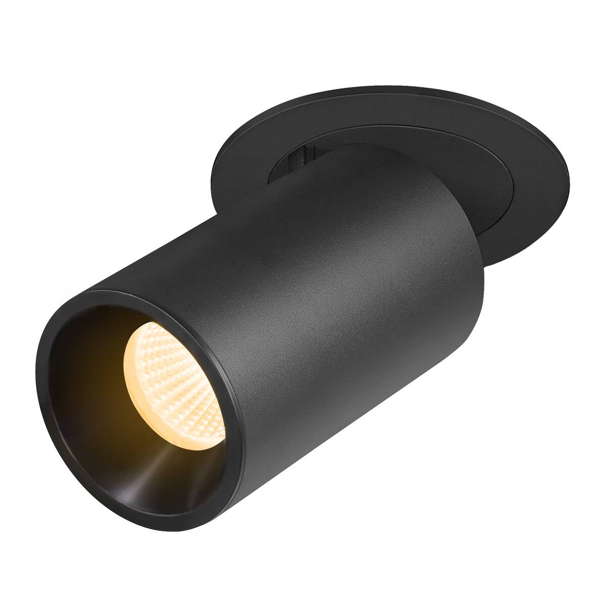 NUMINOS® PROJECTOR M, stropní zápustné svítidlo, 3000 K, 40°, válcové, černé/černé